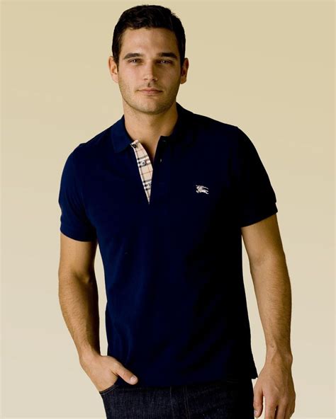 burberry brit polo blue shirt|authentic Burberry polo shirt.